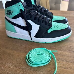Nike Air Jordan sneakers in Black and Mint Green